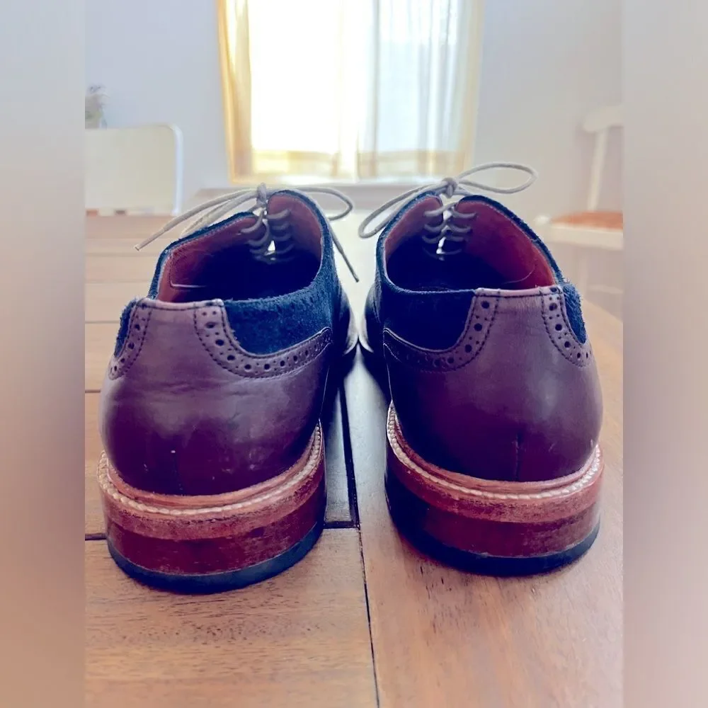 CROSBY SQUARE Men's Black and Brown Oxford Shoes; Size UK 42/ US 8.5